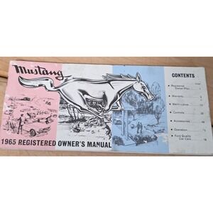 1965 Ford Mustang Registered Owners Manual Vintage Glovebox Guide Illustrated